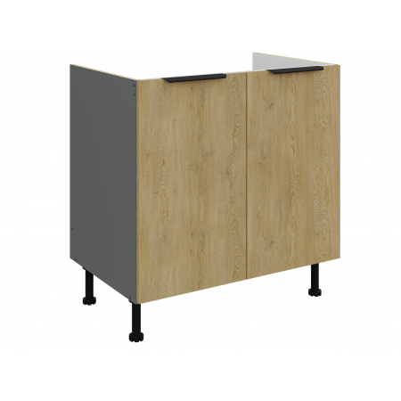 Szafka pod zlew 80 cm CREMA dąb cremona / antracyt 80 ZL 2F BB